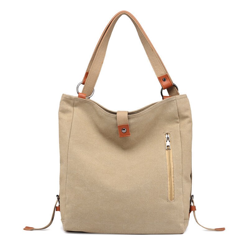 Canvas Schoudertas Dames Crossbody Tassen Herbruikbare Terug Zakken Multifunctionele Mode Reistas Grote Capaciteit