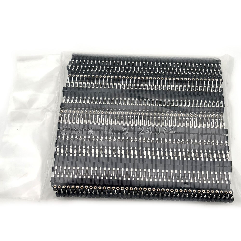 5pcs/lot Single row circular socket 2.54MM 1*40P 1x40pin single row round hole femal pin header socket base spacing Connector