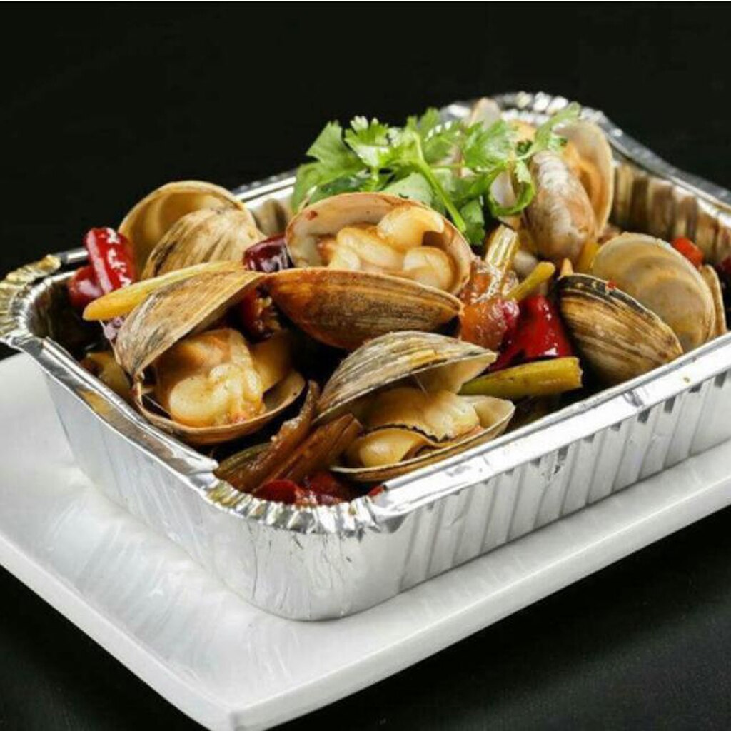 25x engangs tinfolie bagepande takeaway madbeholder grillbakke