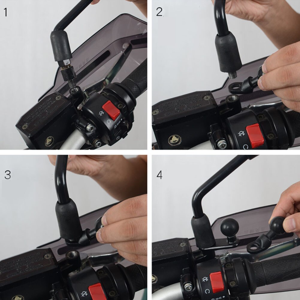 Scooter Mount For Mirror Frame Base Motorcycle Supplies Rubber Ball Shape Vehicle Supplies Accessories