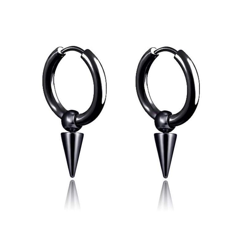 Pendientes de acero inoxidable con forma de cruz para hombre y mujer, aretes, estilo gótico, Punk, 1 par