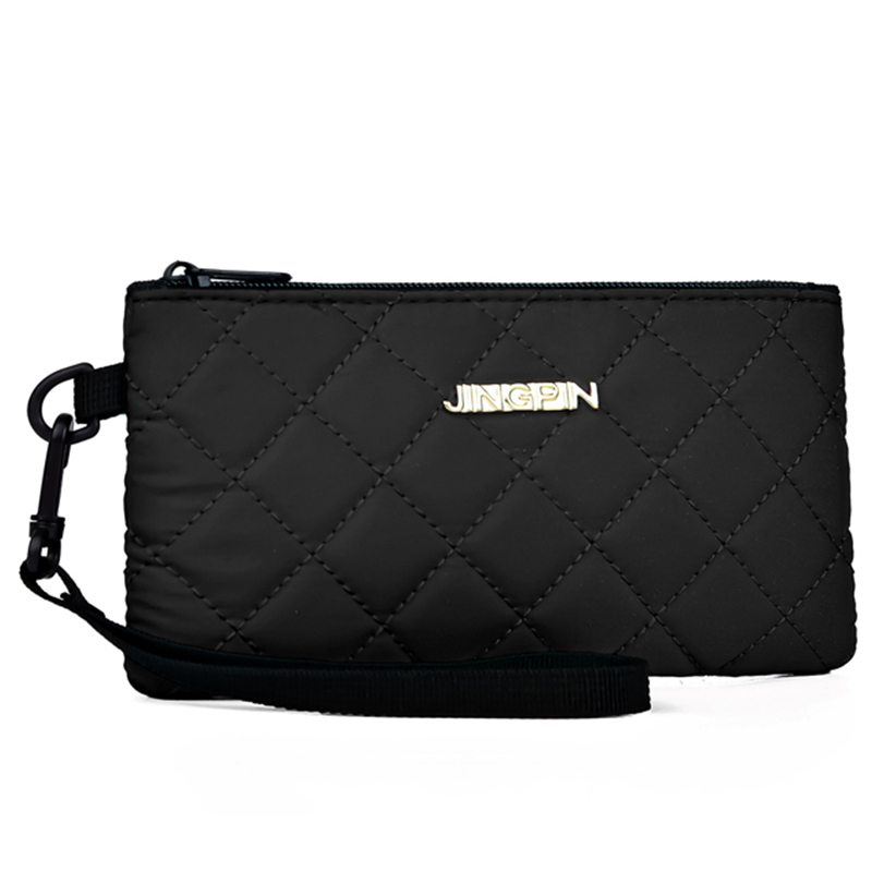 Damesportemonnee stijl handtas Lange riem Laptoptas Portemonnee Handdraagtas: Black