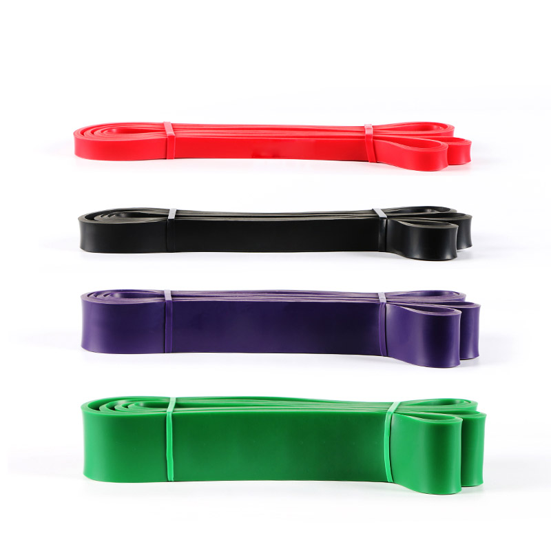 4pcs Pull Up Fitness Resistance Band Natural Latex Resistant Loop Bands Exercise Stretch Band with Door Anchor + Handles