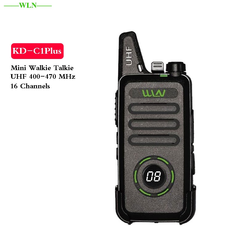 WLN – Mini talkie-walkie UHF 400-470 MHz, 5W avec 16 canaux, Radio bidirectionnelle, vision améliorée pour KDC1plus