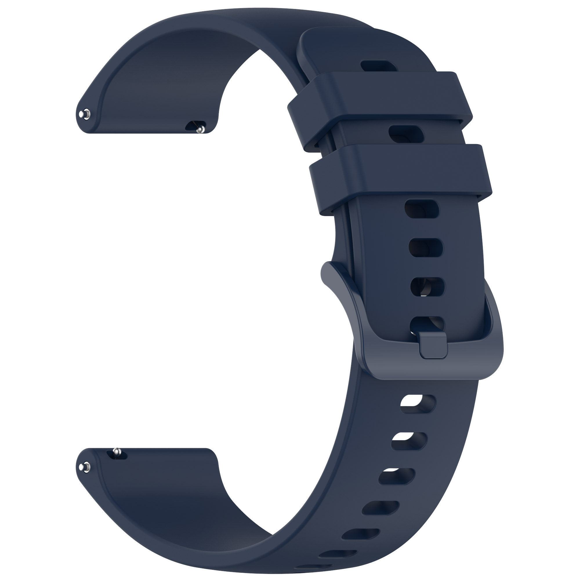 20mm rem til garmin approach  s50 /  vivoactive 5 blød silikone og holdbar ensfarvet urrem til forerunner 165/165 music: Blåt pulver