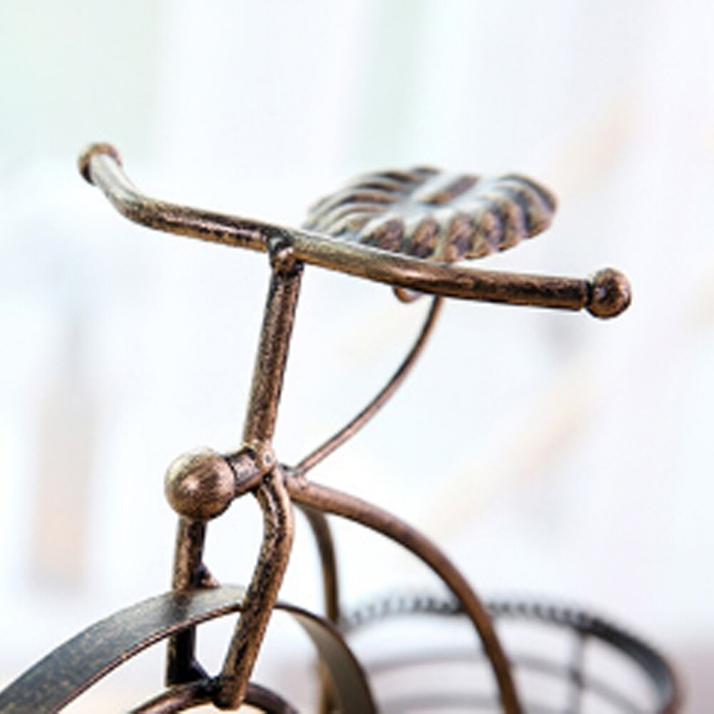 Retro vintage lydløs jern cykel cykel ur bord vækkeur kontor stue ornament dekoration