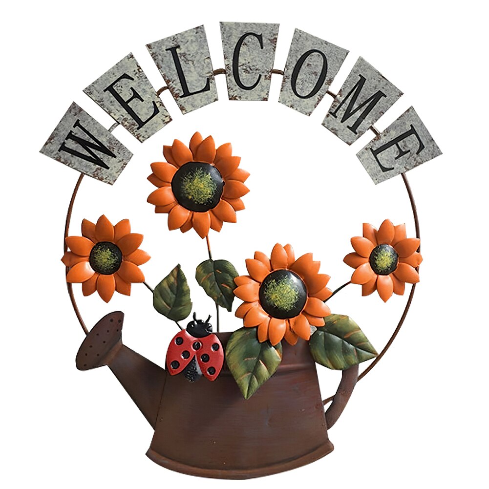 Tuin Welkom Tekenen Welkom Teken Handcrafts Metalen Voordeur Decor Muur Opknoping Teken Voor Deur Veranda Bar Cafe Decoraties