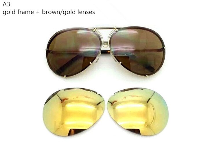 Brand eyewear men women P8478 cool summer style sunglasses sun glasses interchangeable lens 8478 with glasses case car