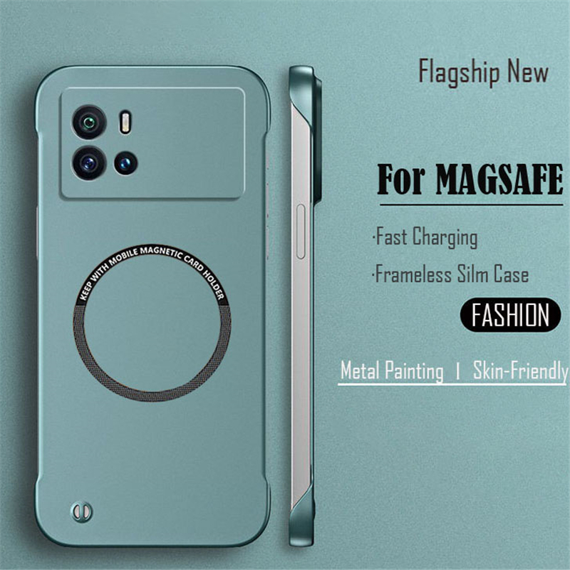 Ultra Thin Frameless Magnetic Case For Magsafe Realme GT NEO 3 3T 2 Pro GT Master Hard PC Shockproof Matte Phone Cover