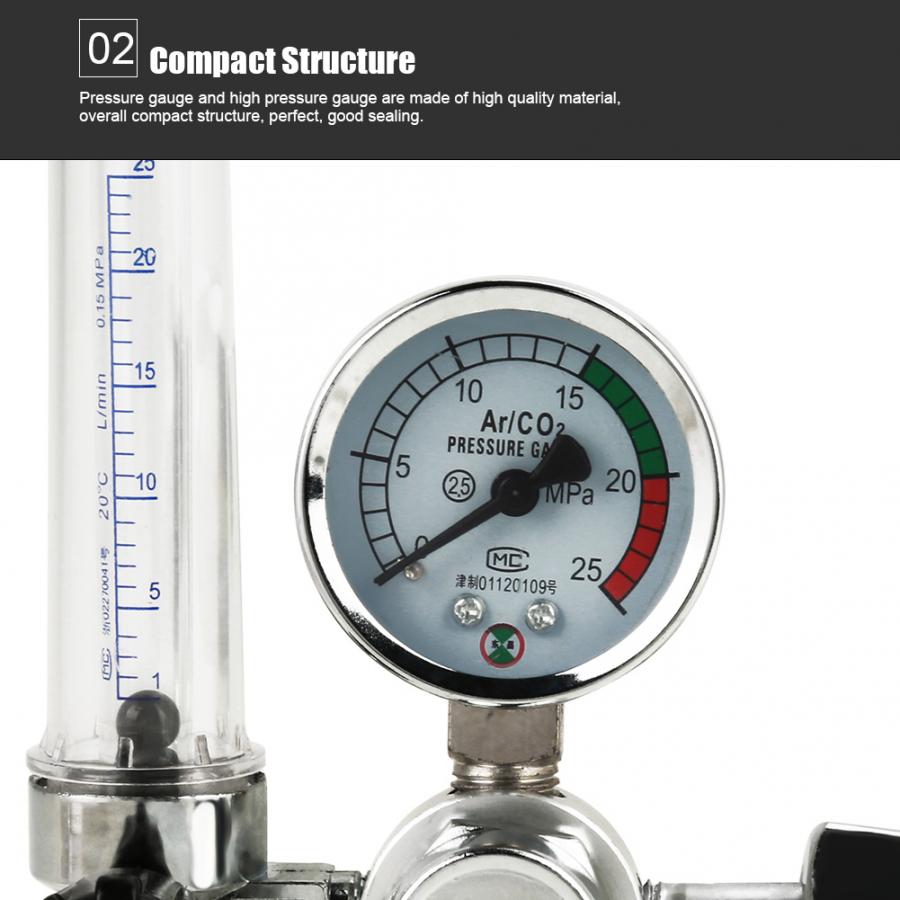 0-25MPa Argon Flow Meter Pressure Regulator Gauge For Weld Mig Tig Welding Vacuometro Digital Tyre Pressure Meter