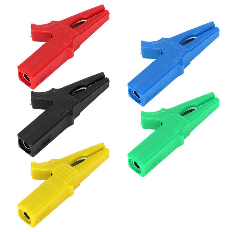 Electric Test Clip 4mm Banana Jack Battery Safety Clamp for Electronic Industrial Equipment