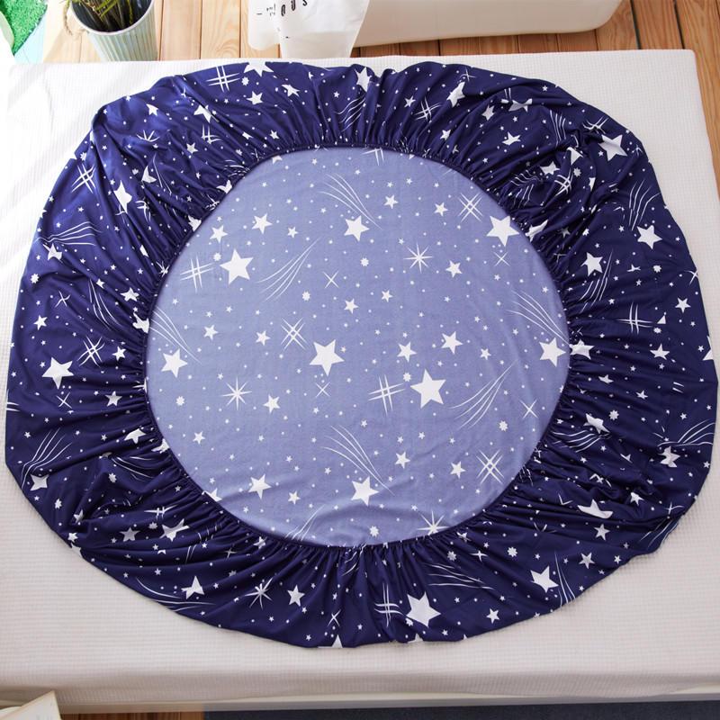 Product Fitted Sheet Night sky Bed Sheets Protector Queen King Single Size Bedsheet With Elastic(No Pillowcase)