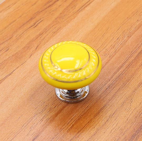 Ceramic Dresser Knob Drawer Pulls Handles Colorful Cabinet Knobs / Kitchen Furniture Hardware Green Red Blue Yellow Black White: E