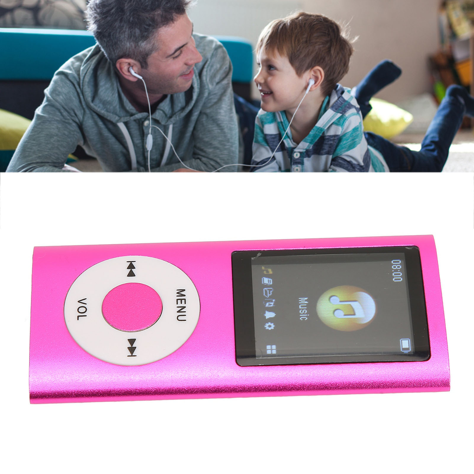 1,8-Zoll-Player unterstützt Speicherkarte, ultradünner LCD-MP3-Player mit Bluetooth für Schüler, die laufen, gehen, MP3-Player, LCD-Player
