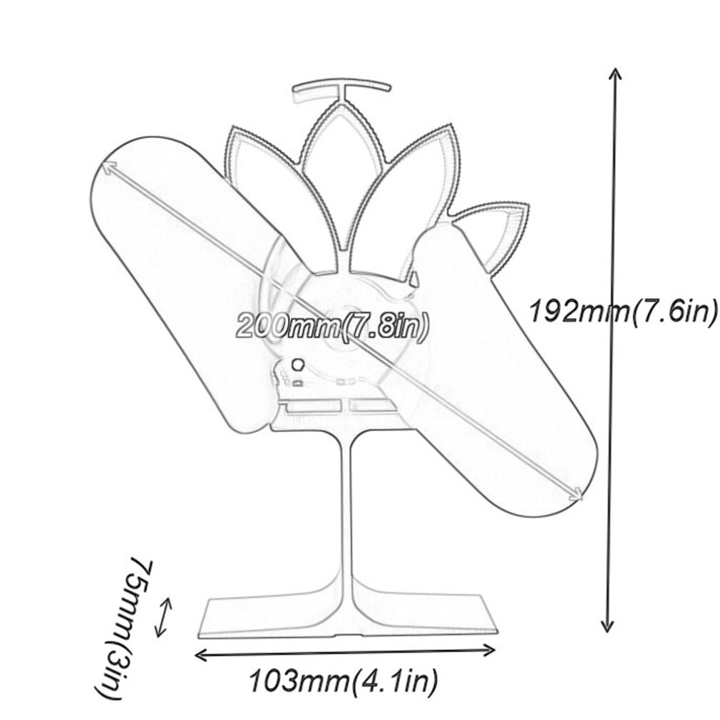 Stove Fan For Fireplace Wood Log Burner Powered Eco Fan Fireplace Fan Thermal Power Fan Heat Powered Stove Fan