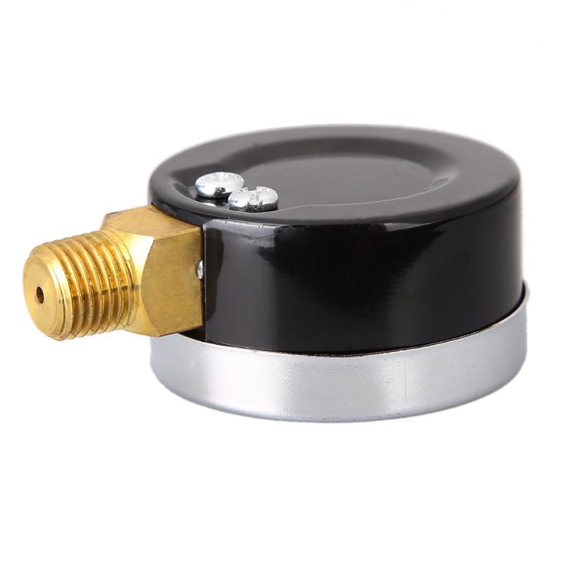 Air Compressor Pneumatic Hydraulic Fluid Pressure Gauge 2" Face Side Mount 1/4" NPT 200PSI Measure Air Water Oil Gas