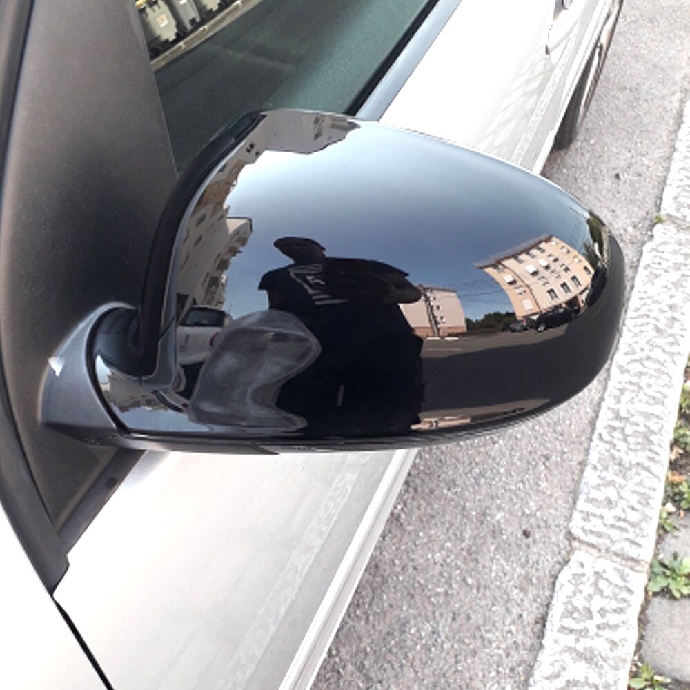 Mode Heldere Zwarte Spiegel Deksel Achteruitkijkspiegel Zijspiegel Cap Voor Vw Volkswagen Passat B6 R36 Golf 5 Jetta MK5