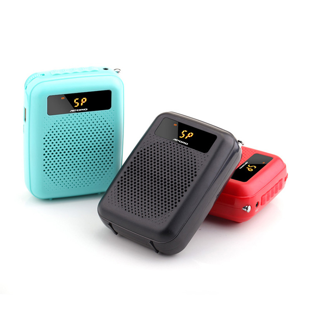 12W Wired Voice Versterker Fm Radio Tf Kaart U Disk Portable Voor Leraar School College Tour Gids Megafoon Microfoon speaker