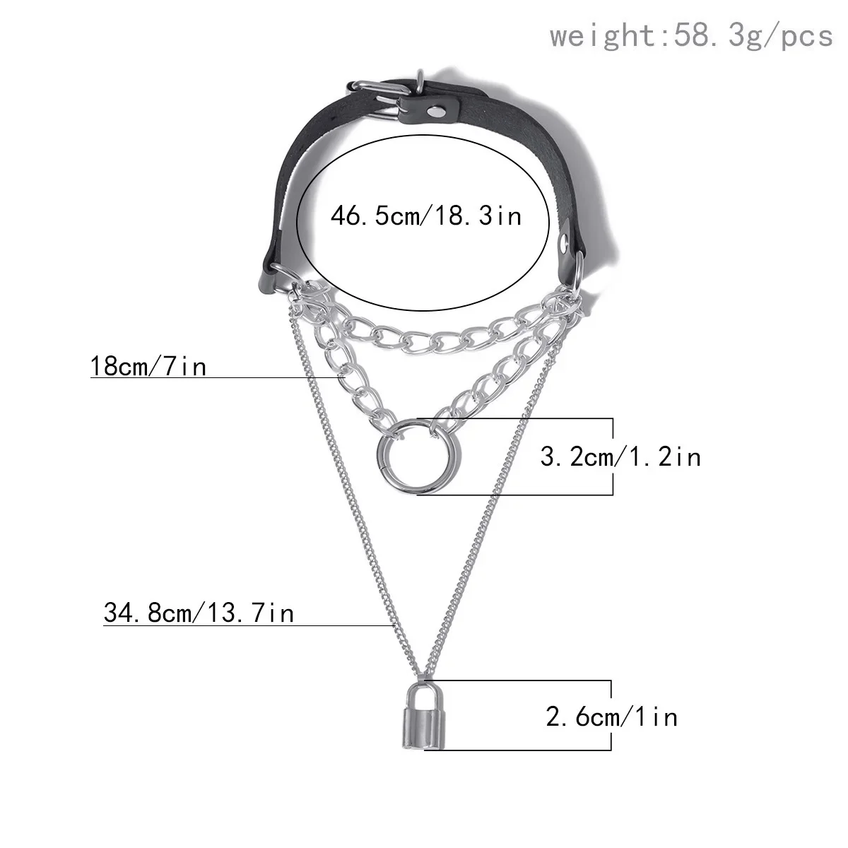 Harajuku Chocker Sexy Heart Lock Key Rivets Black Goth Punk Chokers Gothic Choker Naszyjnik dla kobiet Hip Hop Bondage Cosplay: Antique miedzi platerowane