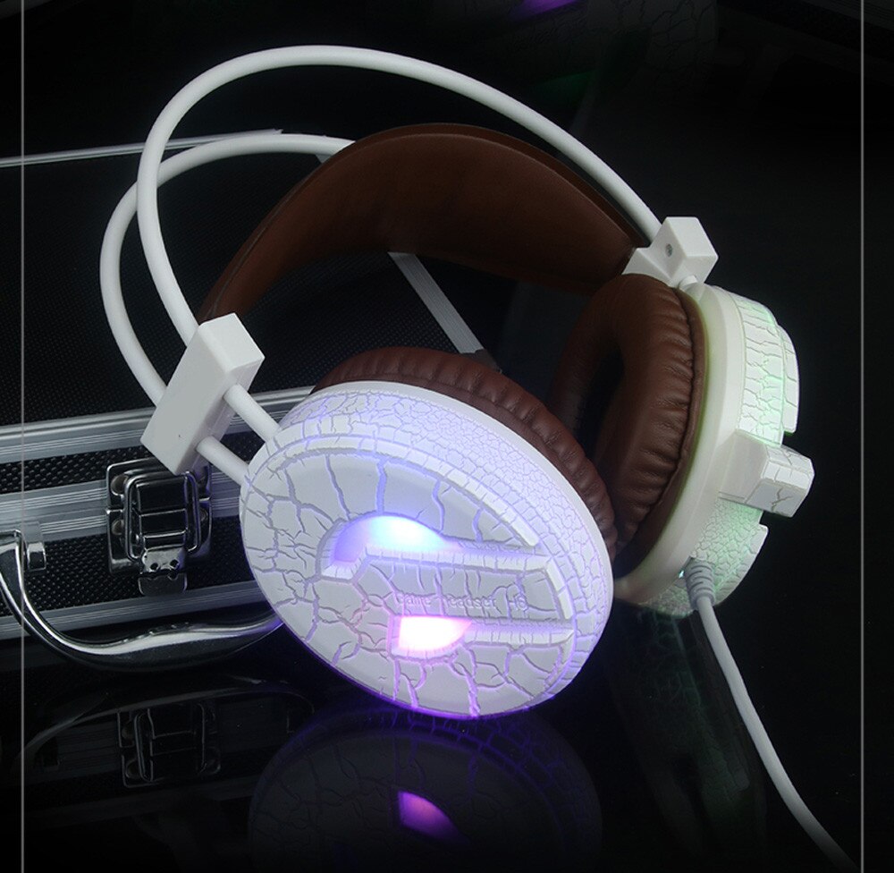 Professionele Gaming Headset Led Licht Oortelefoon Wired Hoofdtelefoon Met Microfoon H6 Professionele