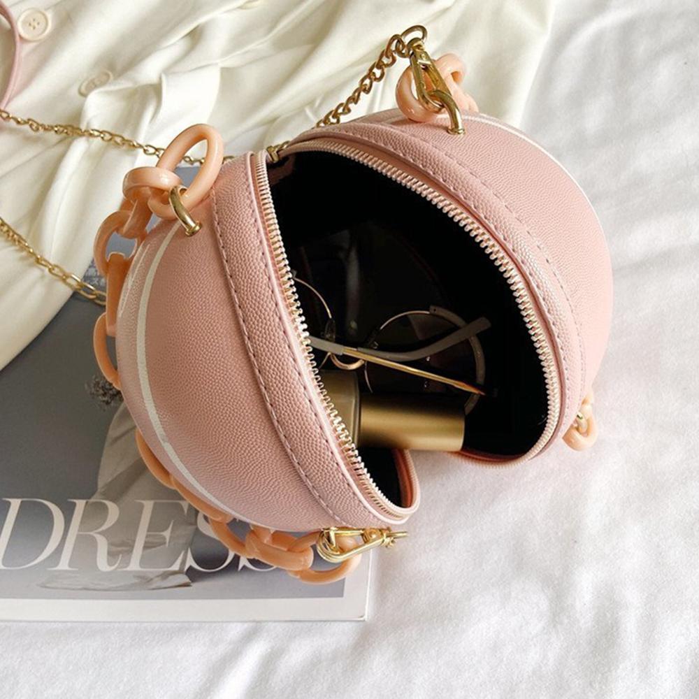 Personality Basketball Purses For Teenagers Women Shoulder Bags Chain Hand Bags Female Leather Pink Bag Small Totes