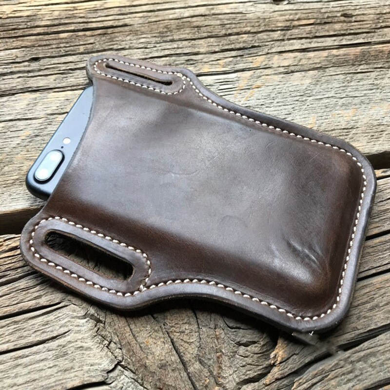 Mannen Mobiel Loop Holster Case Riem Taille Tas Props Pu Lederen Portemonnee Telefoon Portemonnee Nakoming