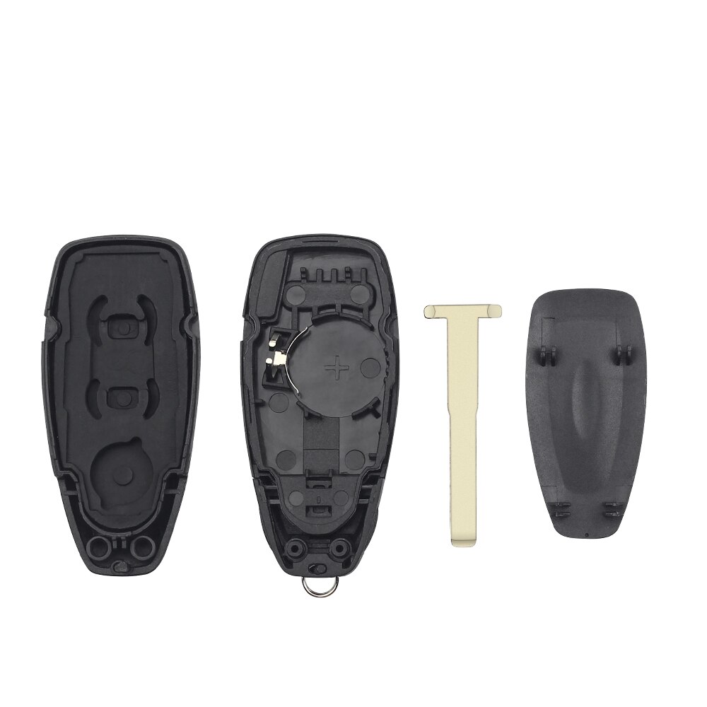 Keyyou til ford focus c-max mondeo kuga fiesta 3 knapper fjernbetjening til bilnøgle med indsats ubeskåret kniv udskiftning af nøglehus