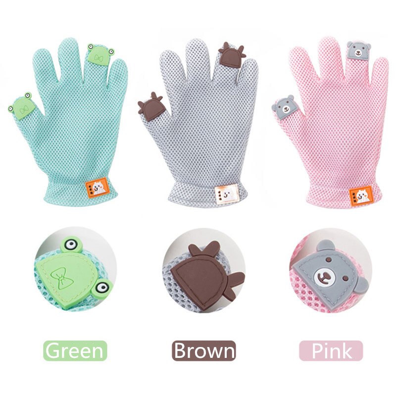 Los Fick Hundesalon Handschuhe für Katzen Hunde Haustier Pinsel Handschuh für Katze Hund Haar Entferner Bürste Hund Deshedding Reinigung kämme Massage