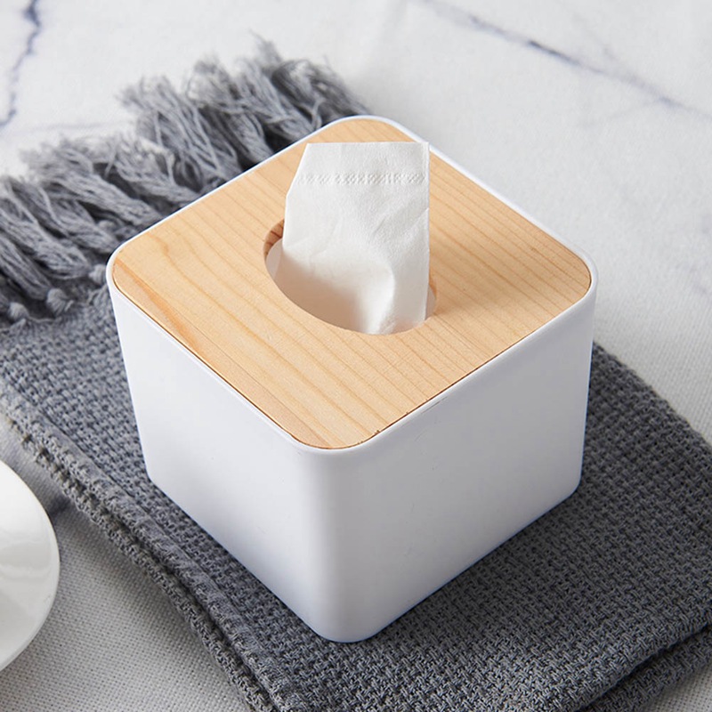 Tissue Roll Paper Wooden Tissue Box Home Bathroom Car Tissue Box Container Towel Napkin Log Tissue Holder