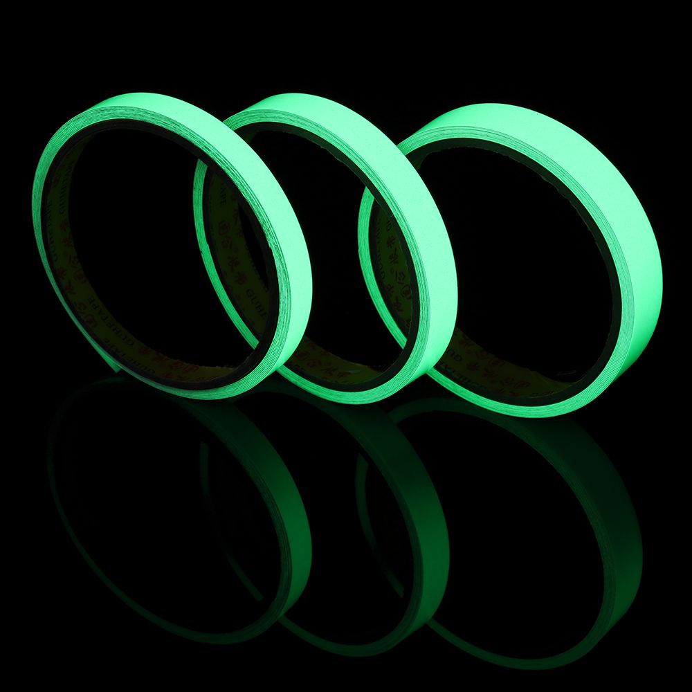 Rollo de cinta adhesiva luminosa para caña de pescar, vendaje protector que brilla en la oscuridad, herramienta de pesca no tóxica, 1cm, 1,2 cm y 1,5 cm