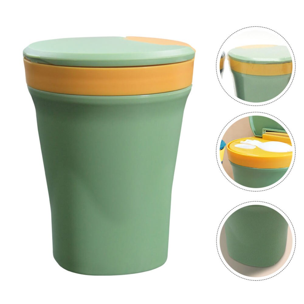 450ML Microwaveable Soup Cup Soup Container with Lid Spoon for Friends Family