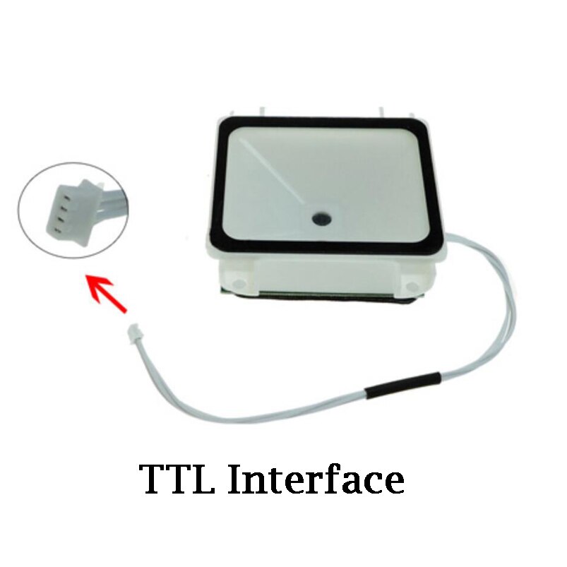 Fixed Barcode Scanner Module CMOS Sensor USB/TTL/RS232 Interface Wired Auto Sensing Decoding Factory Barcode Reader Module: TTL Interface