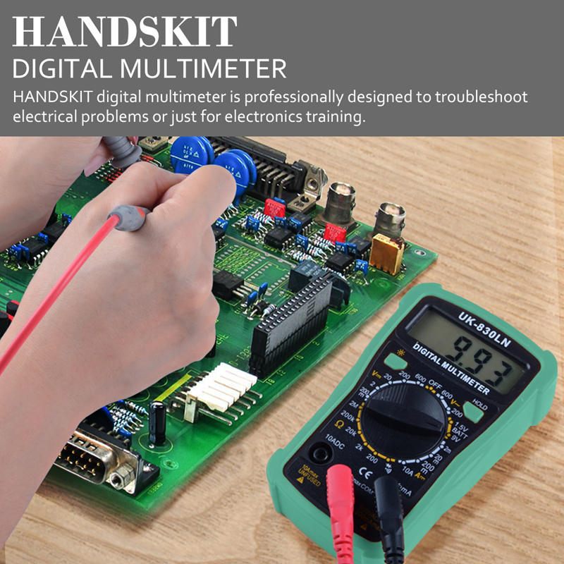 Handskit Digitale Multimeter Pocket Digitale Backlight Multimeter Ac/Dc Voltage Meter Met Probles 2 Krokodil Clip Gereedschappen
