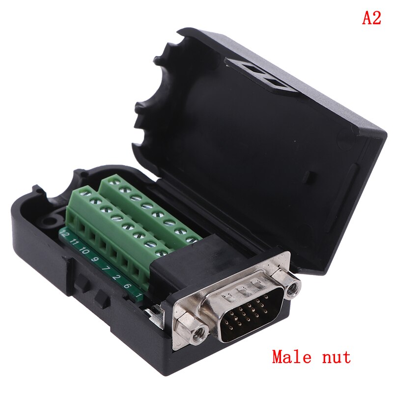 Hpt D-SUB DB15 VGA Female / Male 3 Rows 15 Pin Plug Breakout Terminals Connectors 1PC: A2