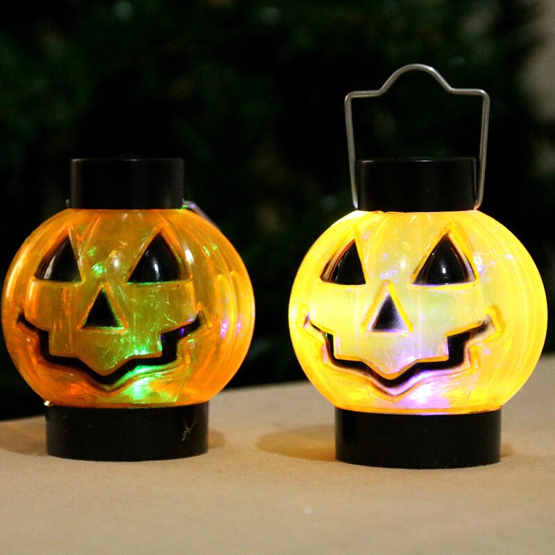 Halloween grimas led pompoen licht speelgoed schattige cartoon hangende nachtkastje licht speelgoed led pompoen klein speelgoed
