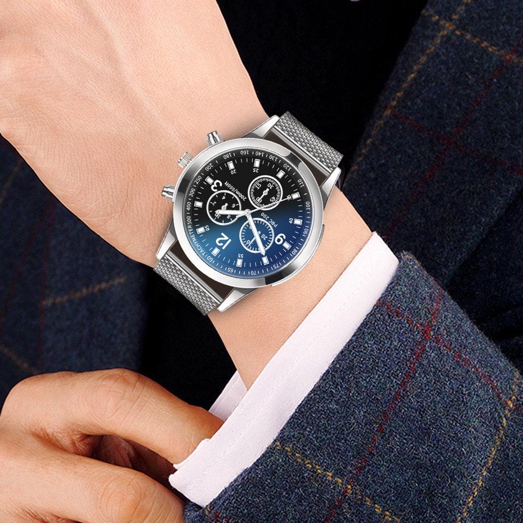 Quartz Horloge Mode Mannen Horloges Luxe Horloges Roestvrij Staal Wijzerplaat Casual Bracele Horloges Hombres Uur Reloj Klok