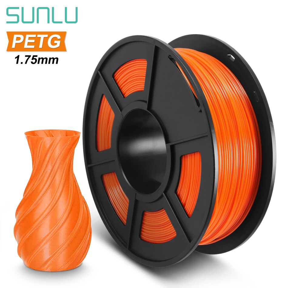 SUNLU PETG 3D Filament 1.75mm 1KG 2.2lb PETG 3D yazıcı Filament boyutlu doğruluk +/- 0.02mm saydam PETG Filament
