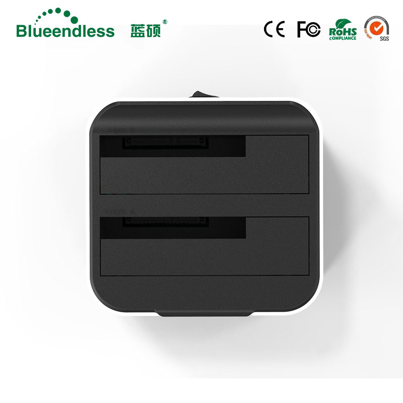 2-Bay Hdd Docking Station Box Sata Usb 3.0 Hdd Behuizing Sata Usb Hard Drive Case Plastic Sata Kloon hdd 2.5 3.5 Inch Case Hd