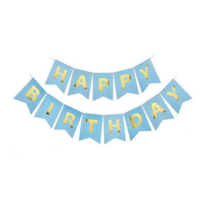 Fargerik gratulerer med dagen bunting bannere 1st bursdagsballonger fest blå rosa 16 tommers aluminiumsdekor folie bokstaver festrekvisita: Lys gul