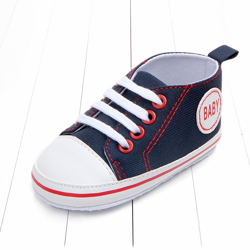 Primavera e outono 0-1 ano de idade sapatos de lona do bebê menino sapatos para homens tênis de bebê menina com sola tênis para bebês meninos