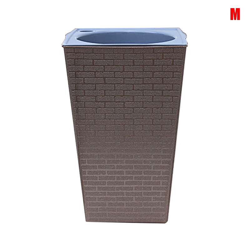 Brique motif Pot de fleurs Imitation métal plastique Pot de fleur carré et grand Type pour jardinage plantes en Pot DTT88: Coppery / S