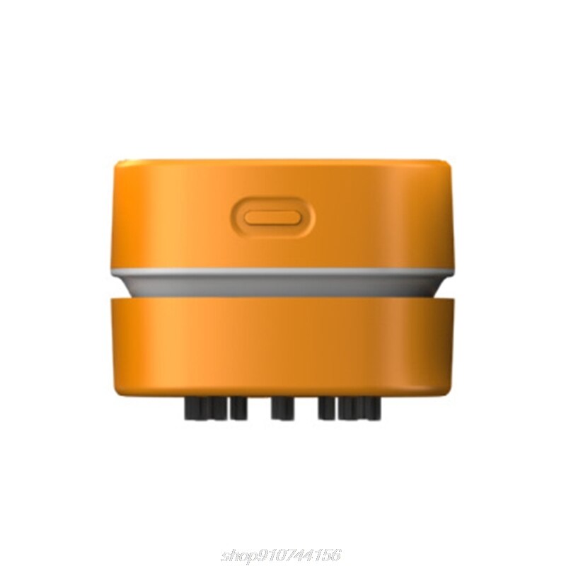 Desktop Sweeper Robot Vacuum Cleaner for Computer Keyboard Paper Eraser Scraps Pencil Shaving D17 20: orange