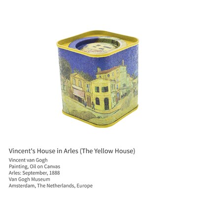 Retro Square Tin Can Empty Cube Tin Box Storage Container kit for Tea Coffee Herb Candy Chocolate Sugar Spices and Crafts: 6