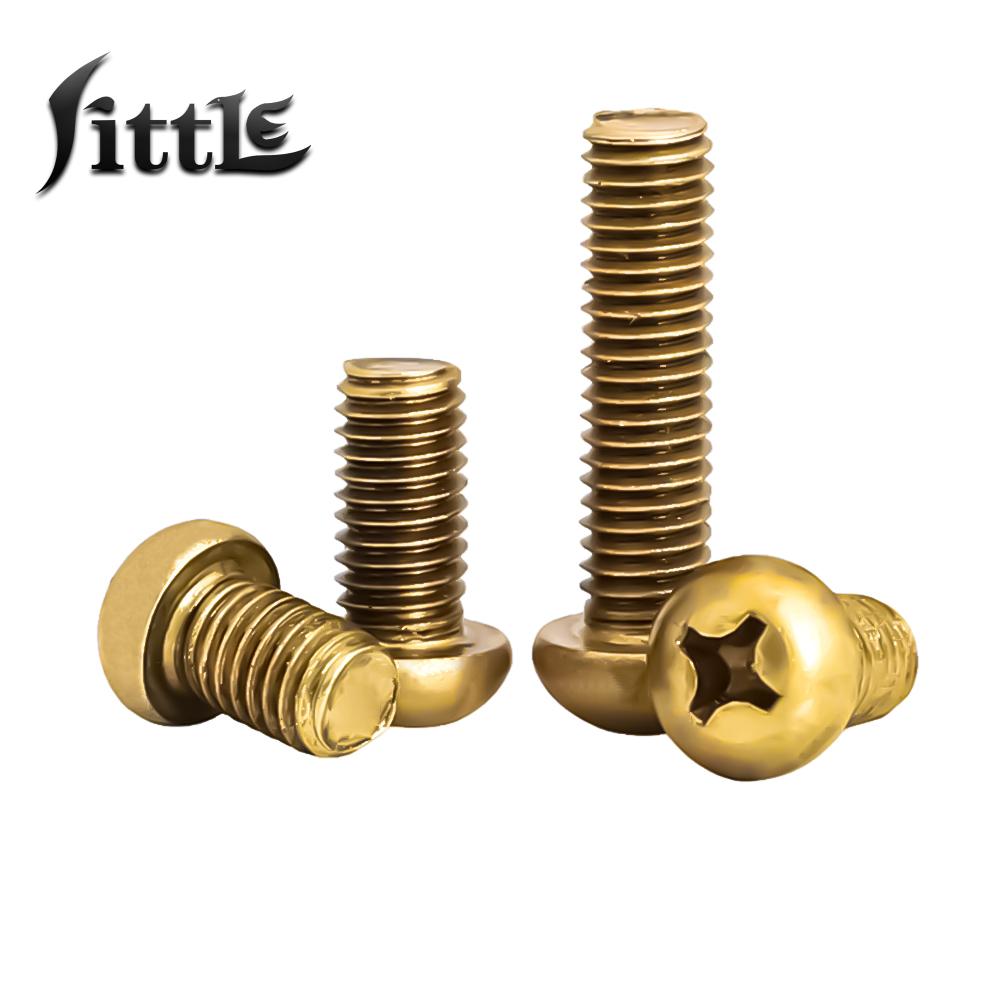 2-30 pz ottone Phillips bulloni a vite a testa bombata M5 M6 M8 vite ottone Phillips viti bullone Tornillos Vis Parafusos Placa me Tornillos