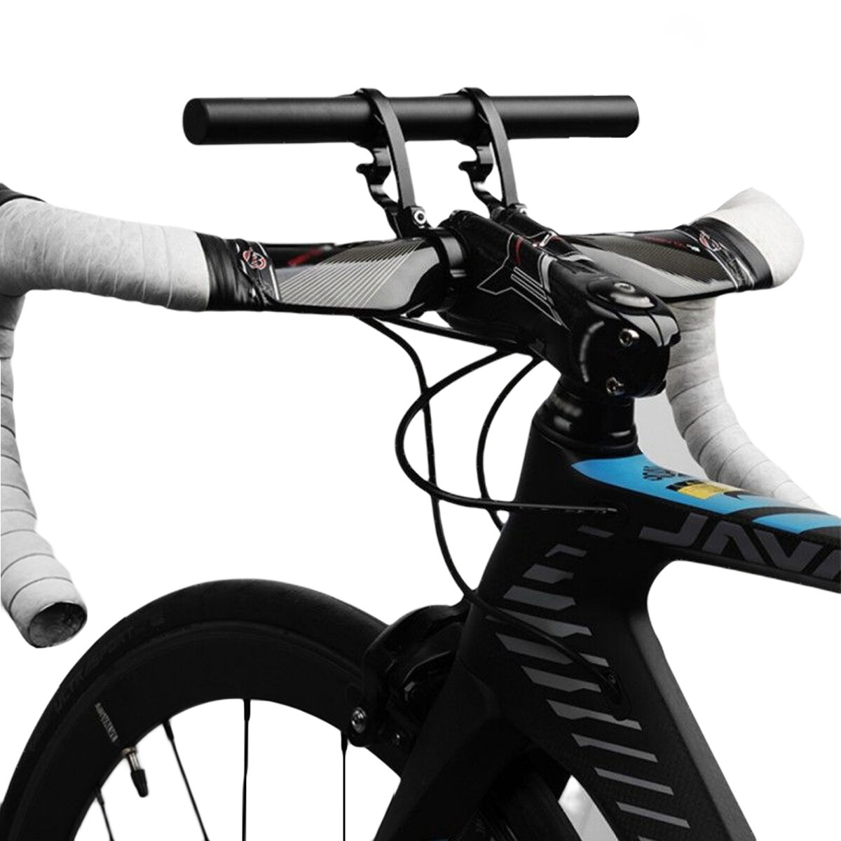 Bike Handlebar Extender,Carbon Fiber/ Aluminum Alloy Clamp Bicycle Handlebar Extension Bracket for Flashlight, GPS, Mobile Phone