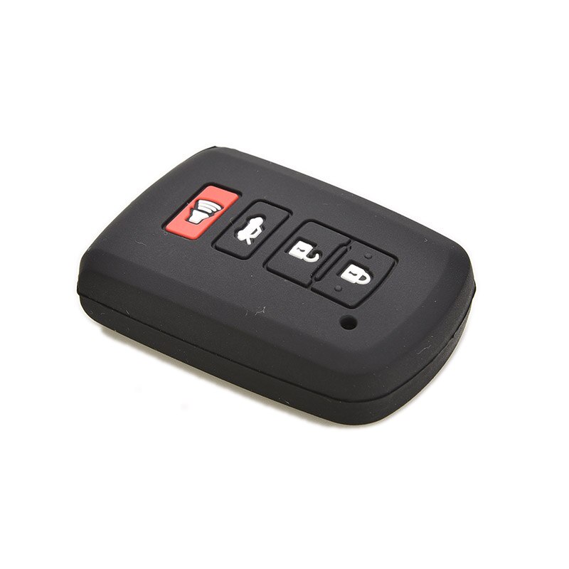 Siliconen hoesje voor toyota camry rav 4 avalon afstandsbediening smart key 4 knoppen zwart