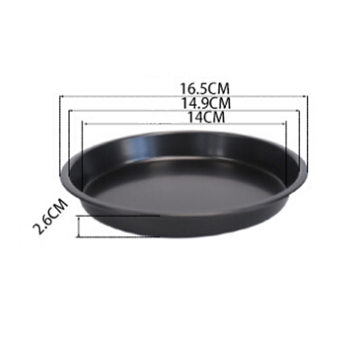 Inch Carbon Staal Pizza Mold Non-stick Ronde Bakplaat Oven En Vaatwasser Veilig Pizza Pan: black 6 inch