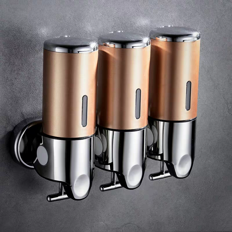 Badkamer Zeepdispenser Enkele/dubbele/drievoudige Wall Mount Zeep Shampoo Gel Douche Vloeistofcontainer voor Badkamer Accessoires