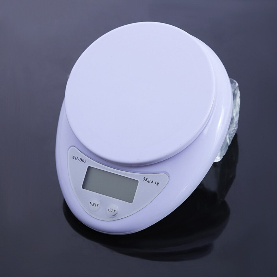 Bærbar digital køkkenvægt 3kg 0.1g 5kg 1g led elektronisk madvægt vægt vægt balance måling