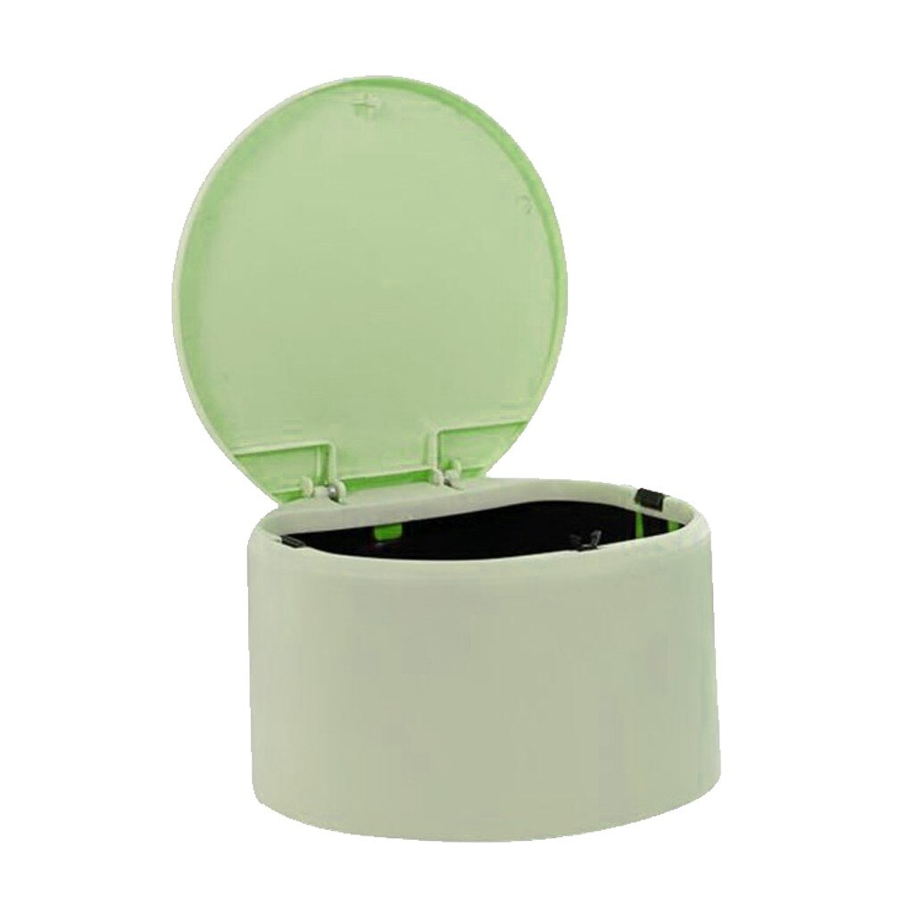 mignon bureau en plastique poubelle bureau maison salon Table basse avec couvercle petit panier à papier Mini poubelle à rabat: green